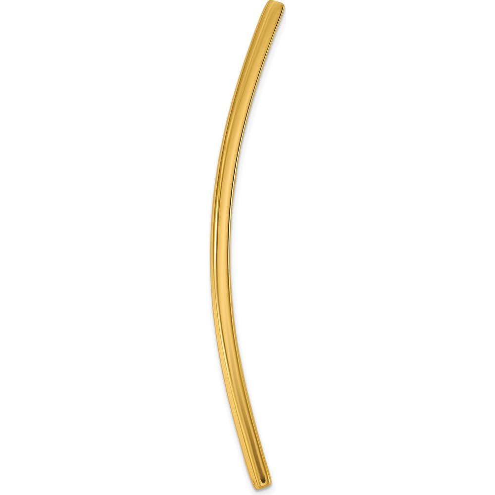 14K Yellow Gold Engravable ID Plate Pendant - 48mm x 14mm by Oro Pregiato
