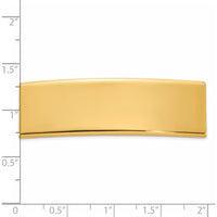 14K Yellow Gold Engravable ID Plate Pendant - 48mm x 14mm by Oro Pregiato