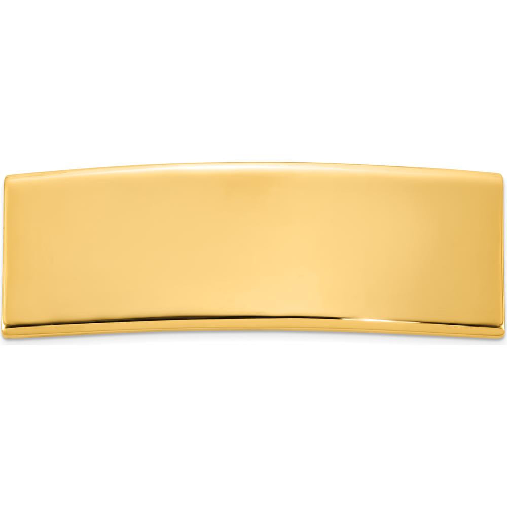 14K Yellow Gold Engravable ID Plate Pendant - 48mm x 15.5mm by Oro Pregiato