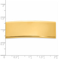 14K Yellow Gold Engravable ID Plate Pendant - 48mm x 15.5mm by Oro Pregiato