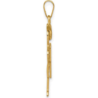 14K Yellow Gold Engravable Medium Boy with Hat Charm - 31mm Length by Oro Pregiato
