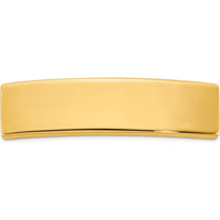 14K Yellow Gold Engravable Polished ID Plate Pendant - 48mm x 12mm by Oro Pregiato