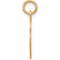 14K Yellow Gold Engravable Quadrafoil Disc Charm - Personalized Jewelry Pendant by Oro Pregiato