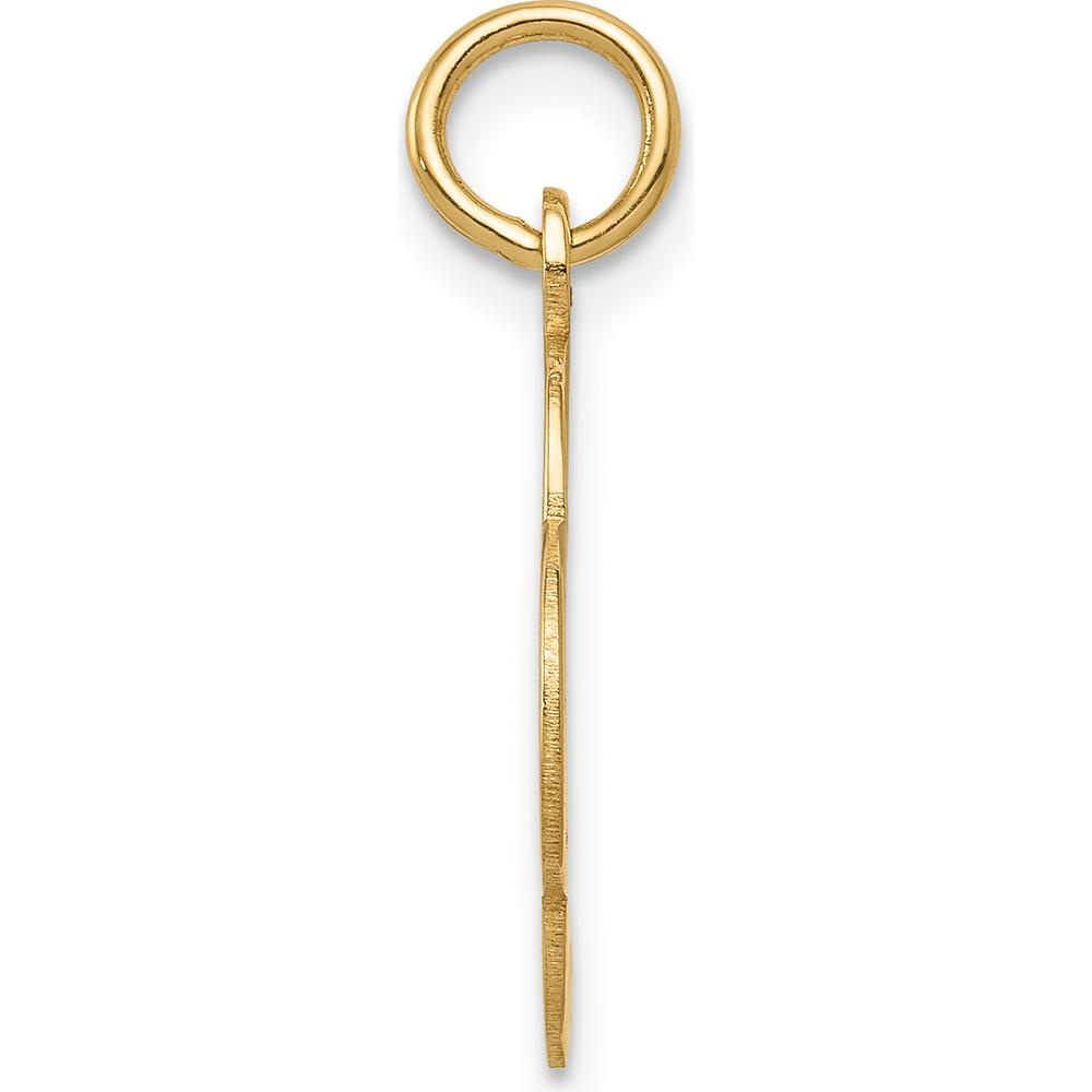 14K Yellow Gold Engravable Quadrafoil Disc Charm - Personalized Jewelry Pendant by Oro Pregiato