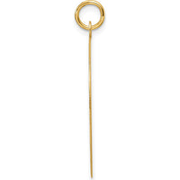 14K Yellow Gold Engravable Round Disc Charm with Diamond-Cut Edge - Polished Finish by Oro Pregiato
