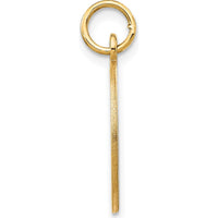 14K Yellow Gold Engravable Round Disc Charm with Diamond-Cut Edges - Personalized Jewelry Piece by Oro Pregiato