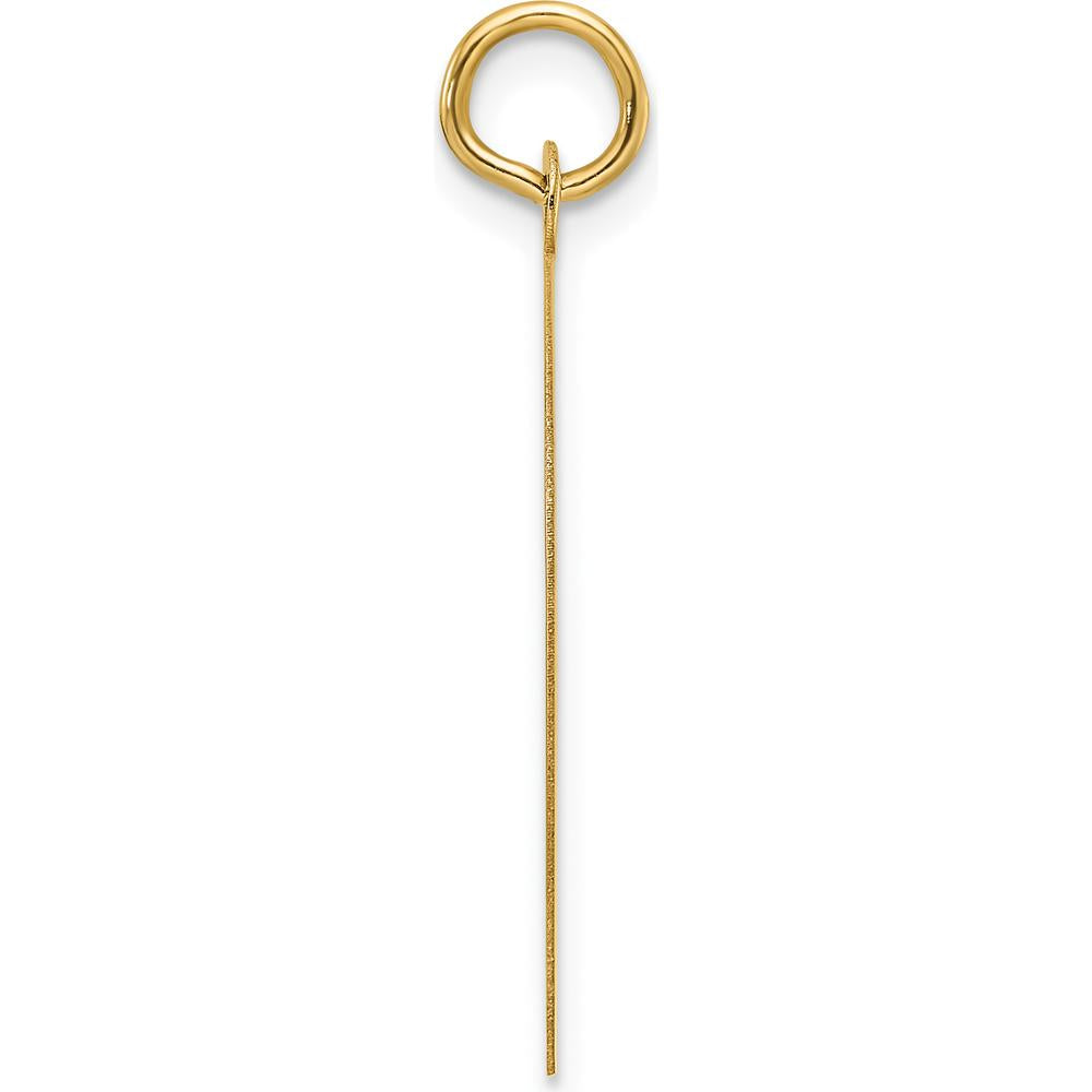 14K Yellow Gold Engravable Round Disc Charm with Diamond-Cut Edges by Oro Pregiato