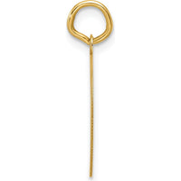 14K Yellow Gold Engravable Round Disc Charm with Grooved Edge by Oro Pregiato