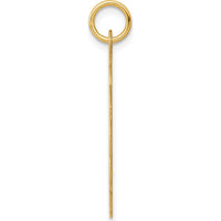 14K Yellow Gold Engravable Scalloped Disc Charm - Personalized Polished Pendant by Oro Pregiato