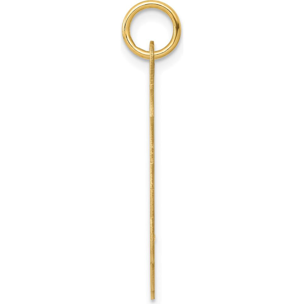 14K Yellow Gold Engravable Scalloped Disc Charm - Polished Finish by Oro Pregiato