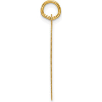 14K Yellow Gold Engravable Scalloped Disc Charm with Polished Finish by Oro Pregiato
