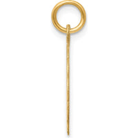 14K Yellow Gold Engravable Scalloped Disc Pendant with Polished Diamond-Cut Edges by Oro Pregiato