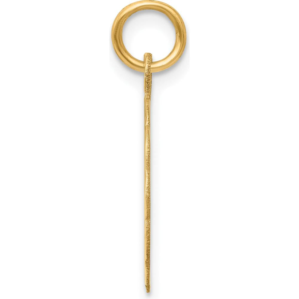 14K Yellow Gold Engravable Scalloped Disc Pendant with Polished Diamond-Cut Edges by Oro Pregiato
