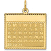 14K Yellow Gold Engravable Sunday Calendar Pendant - Personalize with Custom Date by Oro Pregiato