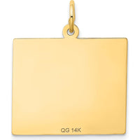 14K Yellow Gold Engravable Sunday Calendar Pendant - Personalize with Custom Date by Oro Pregiato