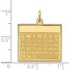 14K Yellow Gold Engravable Sunday Calendar Pendant - Personalize with Custom Date by Oro Pregiato