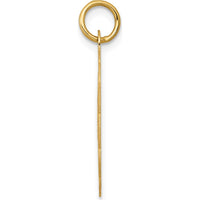 14K Yellow Gold Engraved Girl Head Scalloped Disc Charm - 0.013 Gauge 18mm by Oro Pregiato
