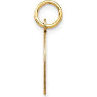 14K Yellow Gold Etched Round Disc Charm - Personalized Engravable Pendant by Oro Pregiato