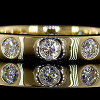 14K Yellow Gold Eternity Band with 12 Flush Set Round Lab Diamonds - 0.77 Carats Total Diamond Weight, E-F Color VS Clarity - Covaloro Fine Jewelry