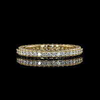 14K Yellow Gold Eternity Band with 127 Prong-Set Round Lab Diamonds - 1.50 Carat Total Weight, E-F Color, VS1 Clarity - Covaloro Fine Jewelry