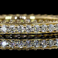 14K Yellow Gold Eternity Band with 127 Prong-Set Round Lab Diamonds - 1.50 Carat Total Weight, E-F Color, VS1 Clarity - Covaloro Fine Jewelry