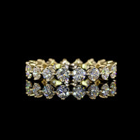 14K Yellow Gold Eternity Band with 18 Round Cut Lab Diamonds - 1.45 Carat Total Diamond Weight - Covaloro Fine Jewelry