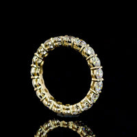 14K Yellow Gold Eternity Band with 19 Round Brilliant Cut Lab Diamonds - 2.43 Carat Total Diamond Weight - Covaloro Fine Jewelry