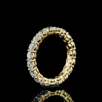 14K Yellow Gold Eternity Band with 19 Round Brilliant Cut Lab Diamonds - 2.43 Carat Total Diamond Weight - Covaloro Fine Jewelry