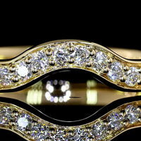14K Yellow Gold Eternity Band with 30 Prong-Set Round Cut Lab Diamonds - 0.39 Carats Total Diamond Weight - Covaloro Fine Jewelry