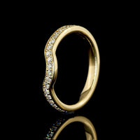 14K Yellow Gold Eternity Band with 30 Prong-Set Round Cut Lab Diamonds - 0.39 Carats Total Diamond Weight - Covaloro Fine Jewelry