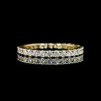 14K Yellow Gold Eternity Band with 30 Round Brilliant Cut Lab Diamonds in Prong Setting - 0.93 Total Carat Weight - Covaloro Fine Jewelry