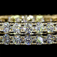 14K Yellow Gold Eternity Band with 30 Round Brilliant Cut Lab Diamonds in Prong Setting - 0.93 Total Carat Weight - Covaloro Fine Jewelry