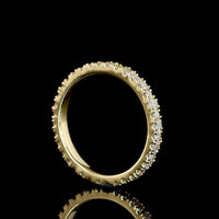 14K Yellow Gold Eternity Band with Alternating Baguette and Round Lab Diamonds - 0.89 Carats Total Diamond Weight - Covaloro Fine Jewelry