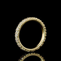 14K Yellow Gold Eternity Band with Alternating Baguette and Round Lab Diamonds - 0.89 Carats Total Diamond Weight - Covaloro Fine Jewelry