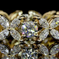 14K Yellow Gold Eternity Band with Alternating Round Brilliant and Marquise Cut Lab Diamonds - 1.59 Carat Total Weight - Covaloro Fine Jewelry