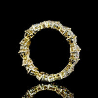 14K Yellow Gold Eternity Band with Alternating Round Brilliant and Marquise Cut Lab Diamonds - 1.59 Carat Total Weight - Covaloro Fine Jewelry