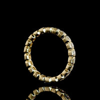 14K Yellow Gold Eternity Band with Bezel Set Asscher Cut Lab Diamonds - 1.17 Carat Total Weight - Covaloro Fine Jewelry