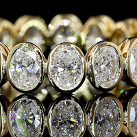 14K Yellow Gold Eternity Band with Bezel Set Oval Lab Diamonds - 2.04 Carat Total Weight - Covaloro Fine Jewelry