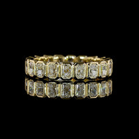14K Yellow Gold Eternity Band with Bezel Set Radiant Cut Lab Diamonds - 2.00 Carat Total Diamond Weight - Covaloro Fine Jewelry