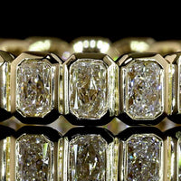 14K Yellow Gold Eternity Band with Bezel Set Radiant Cut Lab Diamonds - 2.00 Carat Total Diamond Weight - Covaloro Fine Jewelry