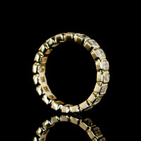 14K Yellow Gold Eternity Band with Bezel Set Radiant Cut Lab Diamonds - 2.00 Carat Total Diamond Weight - Covaloro Fine Jewelry