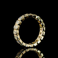 14K Yellow Gold Eternity Band with Bezel Set Radiant Cut Lab Diamonds - 2.00 Carat Total Diamond Weight - Covaloro Fine Jewelry