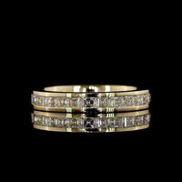 14K Yellow Gold Eternity Band with Channel Set Asscher Cut Lab Diamonds - 1.70 Carat Total Weight, E-F Color, VS Clarity - Covaloro Fine Jewelry