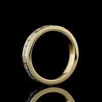 14K Yellow Gold Eternity Band with Channel Set Asscher Cut Lab Diamonds - 1.70 Carat Total Weight, E-F Color, VS Clarity - Covaloro Fine Jewelry