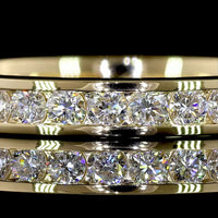 14K Yellow Gold Eternity Band with Channel Set Round Brilliant Cut Lab Diamonds - 0.99 Carat Total Weight - Covaloro Fine Jewelry