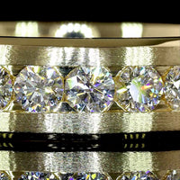 14K Yellow Gold Eternity Band with Channel Set Round Lab Diamonds - 3.42 Carat Total Weight - Covaloro Fine Jewelry