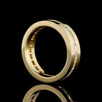 14K Yellow Gold Eternity Band with East-West Channel Set Baguette Lab Diamonds - 1.33 Carat Total Weight - Covaloro Fine Jewelry