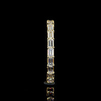 14K Yellow Gold Eternity Band with East-West Half Bezel Set Radiant Cut Lab Diamonds - 2.07 Carats Total Diamond Weight - Covaloro Fine Jewelry