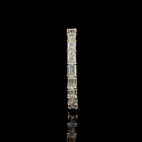 14K Yellow Gold ¾ Eternity Band with East-West Prong Set Emerald Cut Lab Diamonds - 1.23 Carat Total Diamond Weight - Covaloro Fine Jewelry