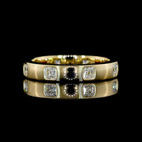 14K Yellow Gold Eternity Band with Flush-Set Asscher Cut Lab Diamonds - 0.83 Carat Total Weight, E-F Color, VS Clarity - Covaloro Fine Jewelry